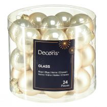 položky Mini vianočné gule na stromček sklenené perlové gule Ø2,5cm 22 ks