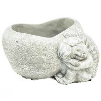 položky Mini miska na rastliny hrob anjel anjel sivé rastlinné srdce 16×12cm V9,5cm