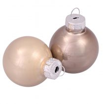 položky Mini vianočné gule sklenené stromčekové gule kašmír Ø3cm 22 ks