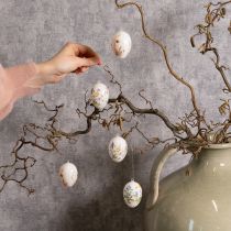 položky Veľkonočné vajíčka s jarnými a kvetinovými motívmi, kvalitná veľkonočná dekorácia, 6 cm, 6 kusov