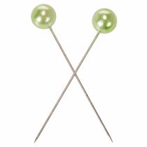 Článok Špendlíky s perleťovou hlavičkou, jablkovo zelené, Ø10mm, 60mm