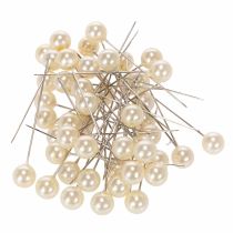 Článok Špendlíky s perleťovou hlavičkou, šampanské, Ø10mm, 60mm