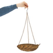 položky Dekoratívna závesná misa, záhradná dekorácia, hrdzavý vzhľad, Ø31cm, D62cm