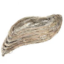 položky Rastlinná loďka rastlina vlna ratan prírodný biely 45x16cm