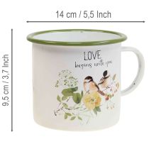položky Smaltovaný kelímok na sadenie, kelímok na sadenie s nápisom, Ø11cm