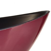 položky Moderná polmesiaca miska tmavočervená z plastu 39 cm - všestranná na dekoráciu - 2 kusy