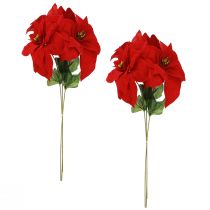 položky Veľkolepá vianočná hviezda - Vianočná hviezda v červenej farbe - 46 cm 6 kusov 2 zväzky