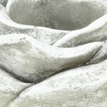 položky Dekorácia na hrob ruže stolová dekorácia svietnik sivobiela Ø14cm V7cm
