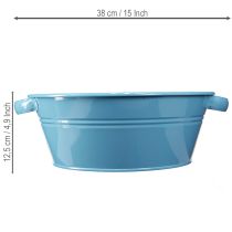 položky Okrúhla misa s rúčkou, dekoratívna misa, kvetinová misa, modrá, Ø33,5 cm
