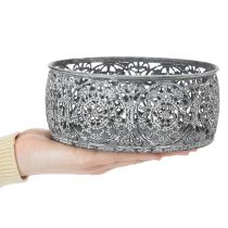 položky Dekoratívna kovová miska, sivo-biely vzor, Ø16/19,5/23,5 cm, sada 3 kusov