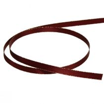 položky Ozdobná stuha tmavočervená zlatá vianočná stuha Š6mm L50m