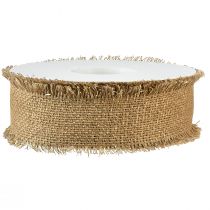 položky Ozdobná stuha hnedo zlaté strapce š40mm d15m