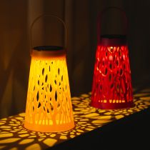 položky Solárny lampáš na vonkajšie použitie, ideálny na útulné letné večery v záhrade a na terase, 26 cm, 2 kusy