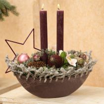 položky Kužeľové sviečky jednofarebné sviečky bordové 50x300mm 4 ks