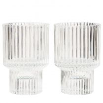 položky Držiak na sviečku sklenený svietnik na čajovú sviečku Ø5cm V8cm 4 ks