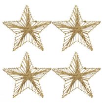 položky Hviezda zabalená v jute Vianočná dekorácia rustikálna 20cm 4ks