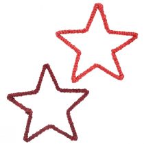 položky Hviezdičky na adventný veniec Vianočná dekorácia jutová červená 15cm 8 ks