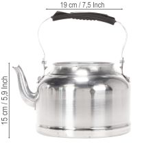 Článok Vintage dekoratívna kanvica/kvetináč, kov so zinkovým vzhľadom, Ø19 cm V15 cm