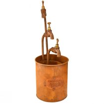 Článok Kvetináč patina dekoračný kov s kohútikom V25/37/43cm sada 3 ks
