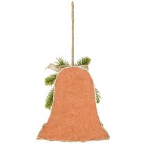 položky Rustikálna nástenná dekorácia s vianočnými zvončekmi, jutové jedľové konáre, šišky