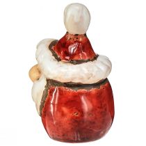 položky Keramická figúrka Mikuláša, červená, 7cm – Slávnostná vianočná dekorácia – 6 ks