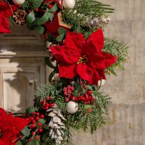 položky Vianočná hviezda Umelá vianočná hviezda Červená Zelená L57cm