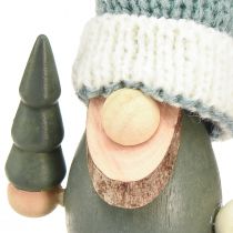 položky Vianočná dekorácia trpaslík trpaslík drevo zelená mätová V14cm 6 ks