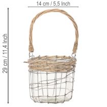 položky Závesný lampión, sklo, kov, vŕba, Ø14,5 cm, 2 kusy