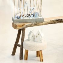 položky Lampášová keramická dekorácia na stôl Adventná biela V18cm