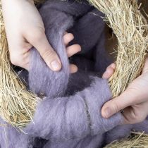 položky Vlnená šnúra, svetlofialová vlnená stuha, 10 m dekoračnej vlny na kvetinárstvo a remeslá