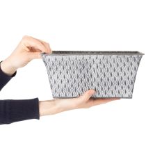 položky Zinková miska s diamantovým vzorom, 26 cm x 15,5 cm