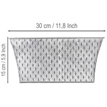 položky Zinková miska s diamantovým vzorom 30 cm × 18 cm V 15 cm