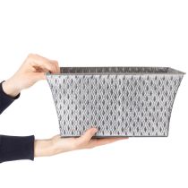 položky Zinková miska s diamantovým vzorom 30 cm × 18 cm V 15 cm