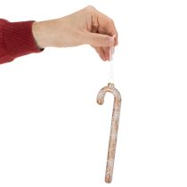 Článok Sklenená ozdoba v tvare cukrovej trstiny, nostalgická vianočná dekorácia na stromček, 22 cm