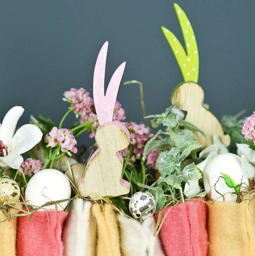 položky Ozdobná figúrka králik ušatý 15cm 6ks