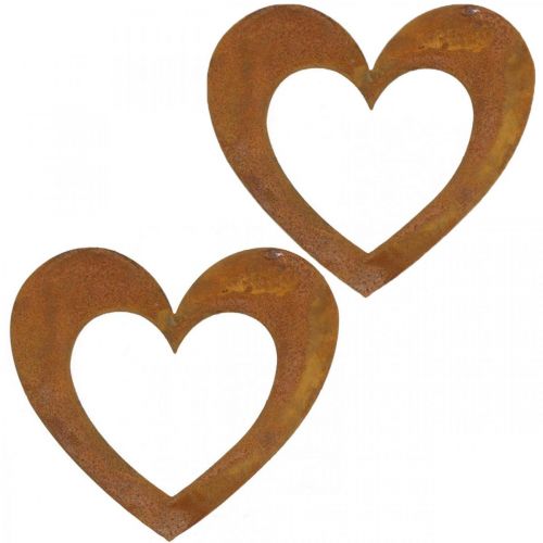 položky Hrdza srdce dekoračné srdce záhradné kovové 15cm 6ks