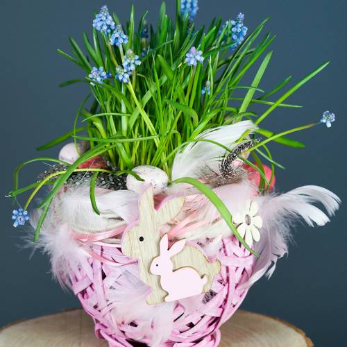 Floristik24 Kôš na žetóny okrúhly Biely Ø15cm