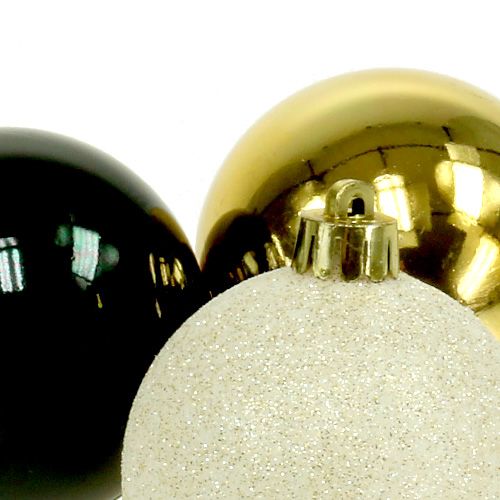 položky Vianočná gulička mix čierna, zlatá Ø6cm 30p