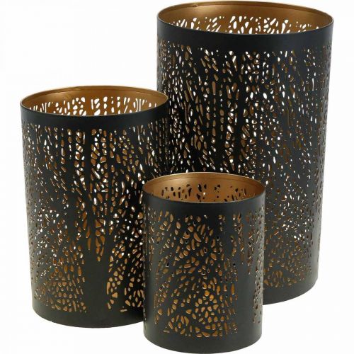 položky Lampáš lesný držiak na čajovú sviečku kovový Ø8/10/13cm sada 3 ks