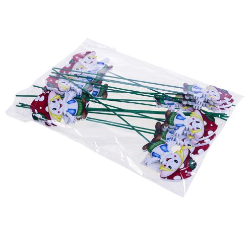 Floristik24 Kvetinová zátka drevená hríbová ozdobná húb detská 5,5cm 18 ks