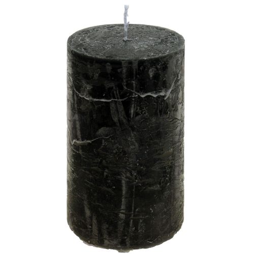Čierne sviečky farebné stĺpové sviečky 50x100mm 4ks