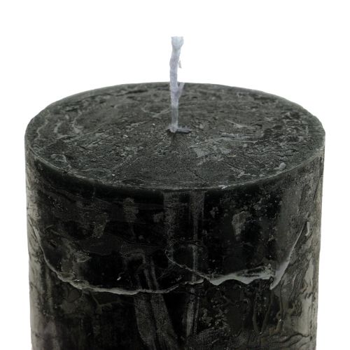 položky Čierne sviečky farebné stĺpové sviečky 50x100mm 4ks