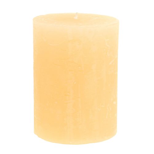 Sviečky Apricot Light Jednofarebné stĺpové sviečky 60×80mm 4ks