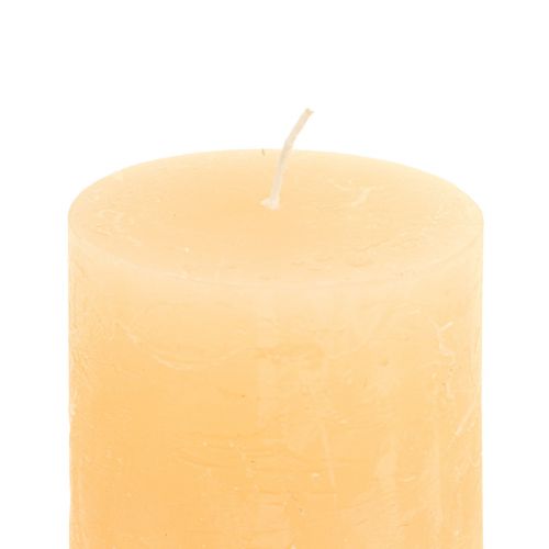 položky Sviečky Apricot Light Jednofarebné stĺpové sviečky 60×80mm 4ks