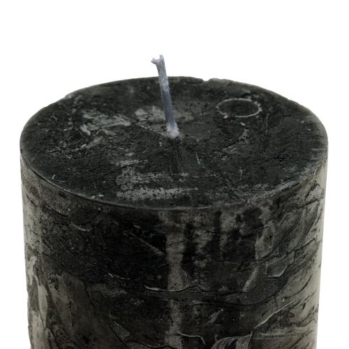 položky Čierne sviečky Farebné stĺpové sviečky 85x120mm 2ks