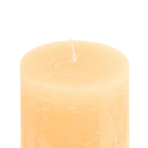 položky Sviečky Marhuľové svetlé jednofarebné stĺpové sviečky 85×120 mm 2ks