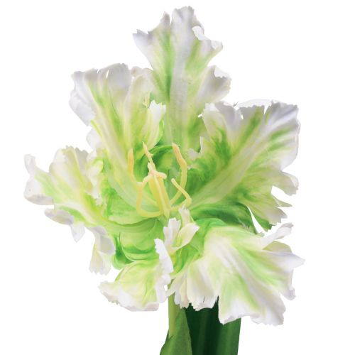 položky Umelý kvet papagáj tulipán umelý tulipán zelený biely 69cm