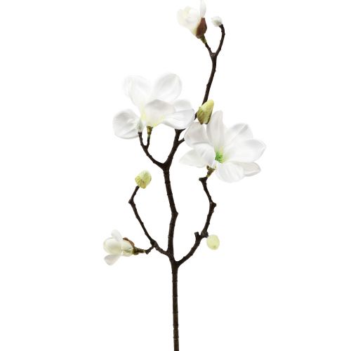 Floristik24 Umelý kvet magnólia konárik magnólia umelá biela 58cm