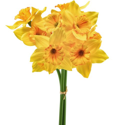 Floristik24 Dekorácia narcis umelé kvety žlté narcisy 38cm 3ks