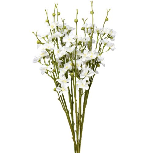 Floristik24 Vetvy čerešňových kvetov Umelé čerešňové kvety biele 75cm 3ks